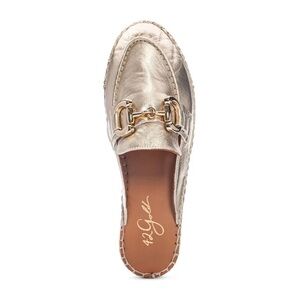 42 GOLD Anri GOLD Metallic Leather Espadrilles  Sandals Jute Sole Size 42 US 11